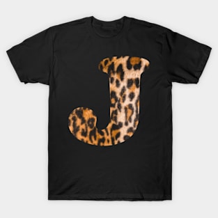 Letter J leopard print T-Shirt